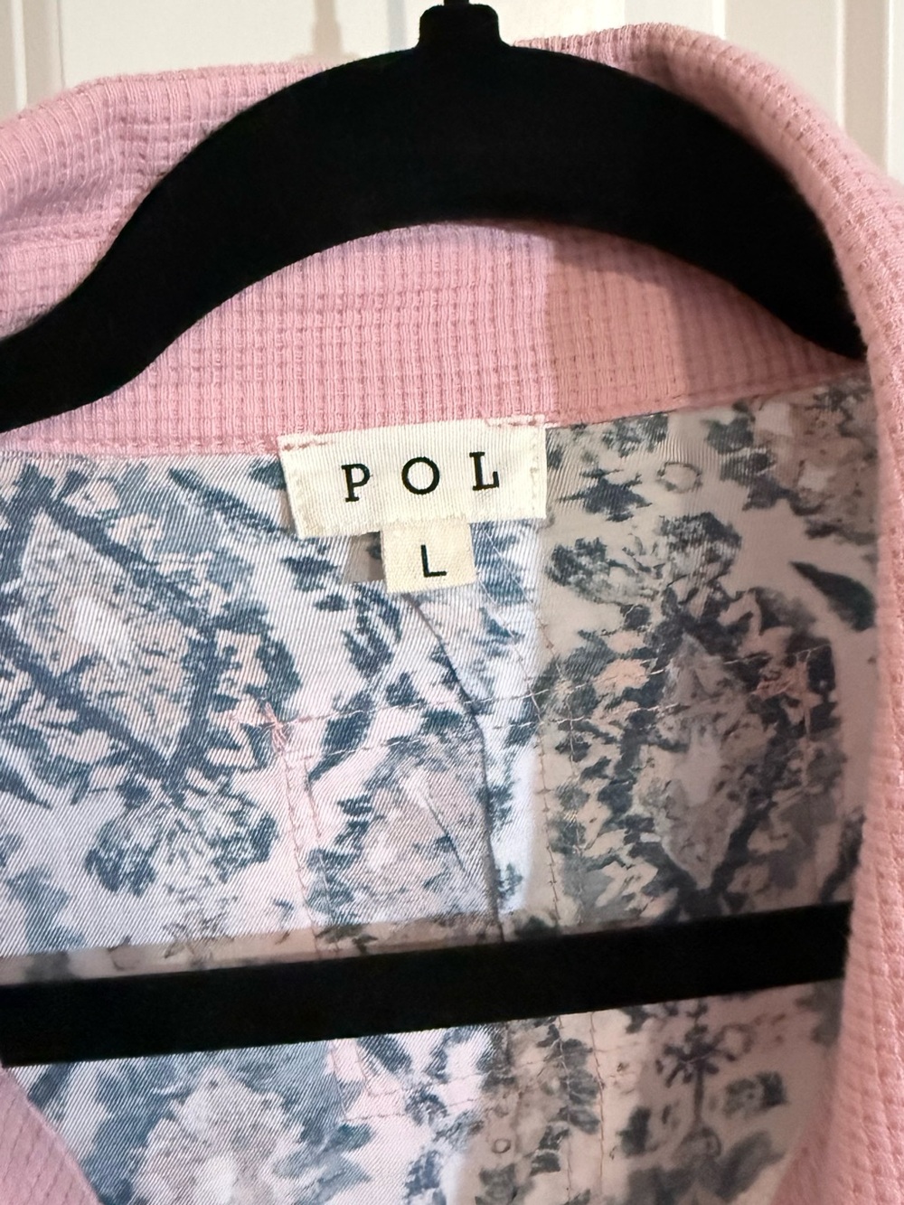 POL Pink Patchwork Mixed-Print Button Front Blouse - Picture 2 of 8